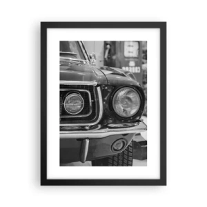 Poster in einem schwarzem Rahmen - Wilder Ritt - 30x40 cm