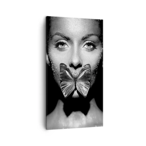 Bild auf Leinwand - Leinwandbild - Schmetterlingskuss - 45x80 cm