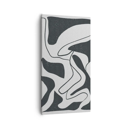 Bild auf Leinwand - Leinwandbild - Abstraktes Spiel im Labyrinth - 55x100 cm