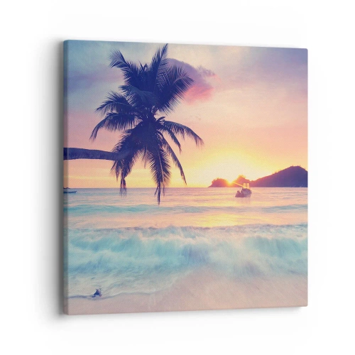 Bild auf Leinwand - Leinwandbild - Ein Abend in der Bucht - 40x40 cm