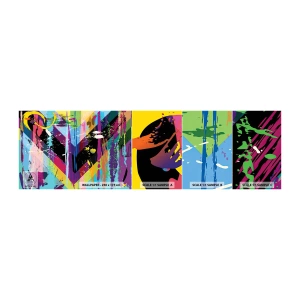 Fototapeten Muster Selbstklebend Deluxe Sticker - Von oben nach unten - Abstraktion, Stück, Grafik - 100x30 cm