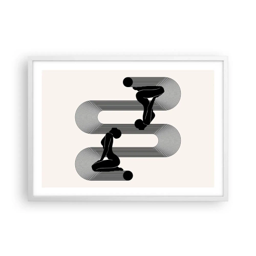Poster in einem weißen Rahmen - Sinnliche Symmetrie - 70x50 cm