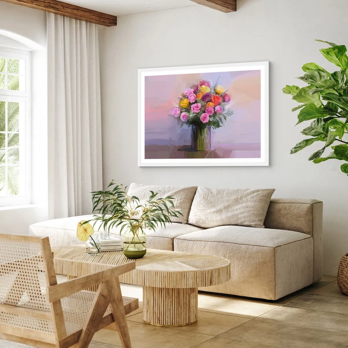 Poster in einem weißen Rahmen - Festgehaltene Schönheit - 100x70 cm