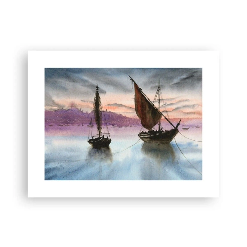 Poster - Abend am Hafen - 40x30 cm