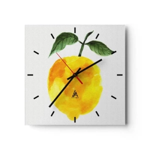 Wanduhr - Glasuhr - So schmeckt man die Sonne - 40x40 cm