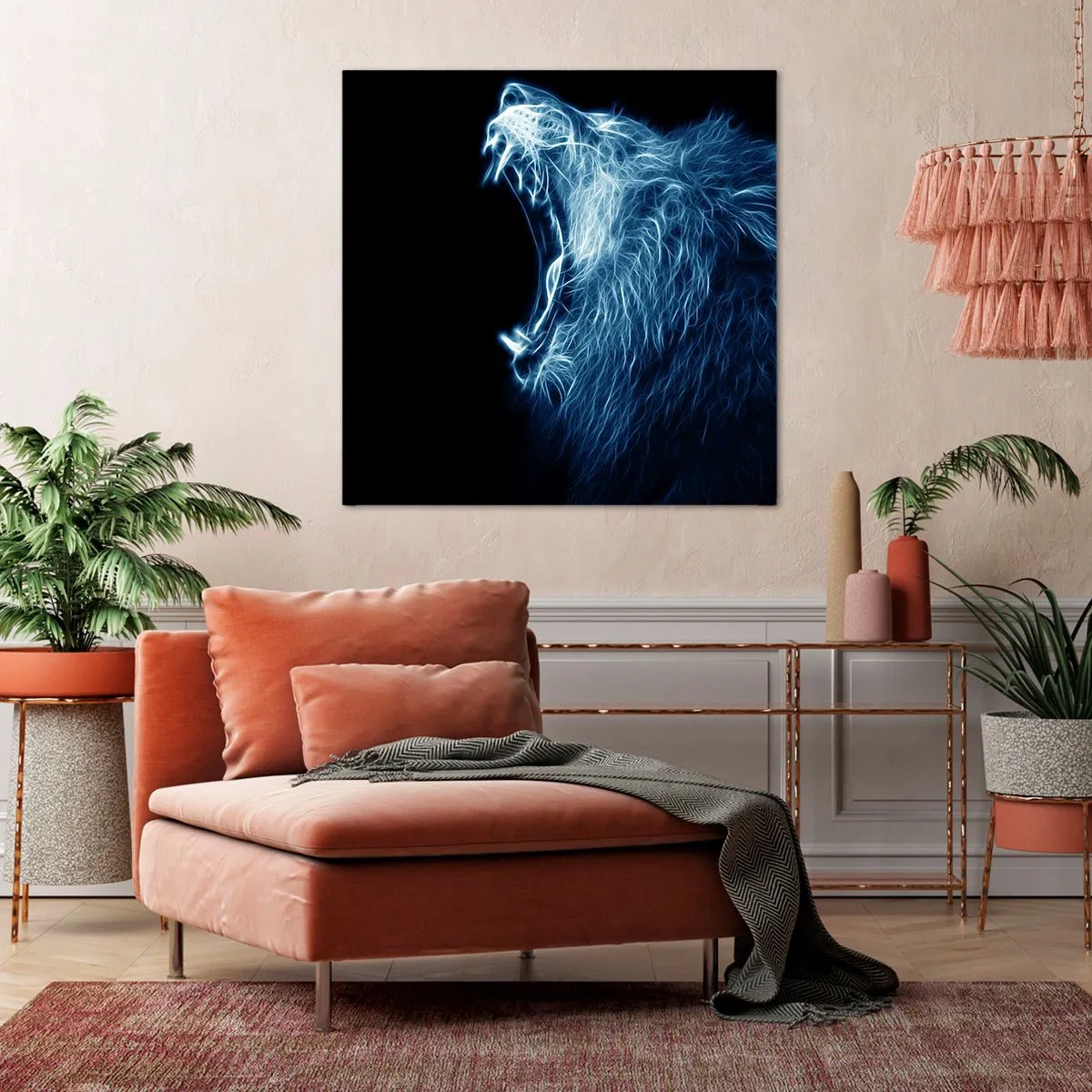 Bild auf Leinwand - Leinwandbild - Der feurige Zorn des Königs - 40x40 cm