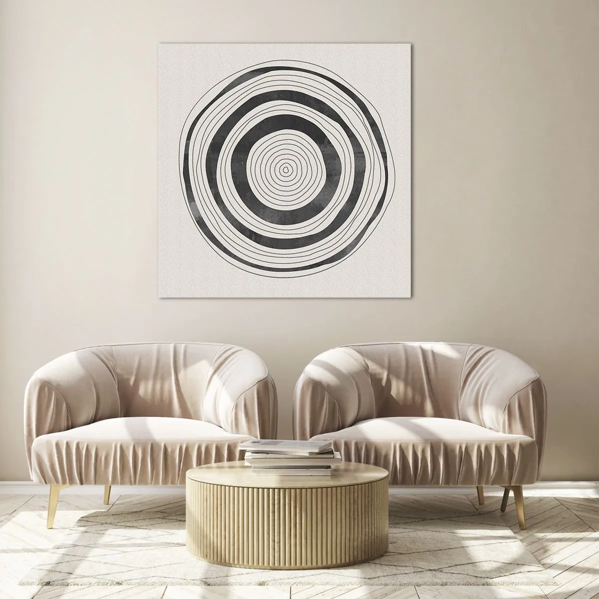 Glasbild - Bild auf glas - Wichtig ist, was dazwischen liegt - 40x40 cm