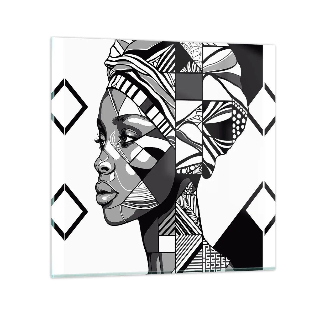 Glasbild - Bild auf glas - Ethnisches Porträt - 50x50 cm