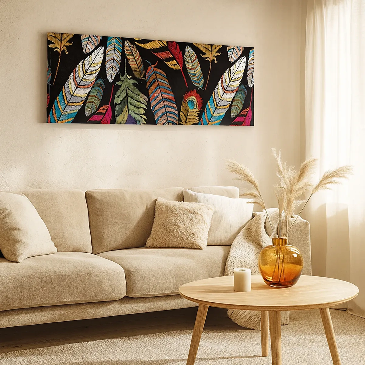 Bild auf Leinwand - Leinwandbild - Der Vogelkarneval - 30x30 cm