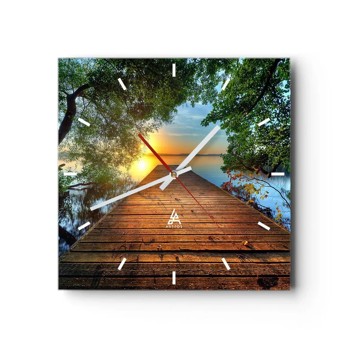 Wanduhr - Glasuhr - Nimm dir Zeit, setz dich hin - 40x40 cm