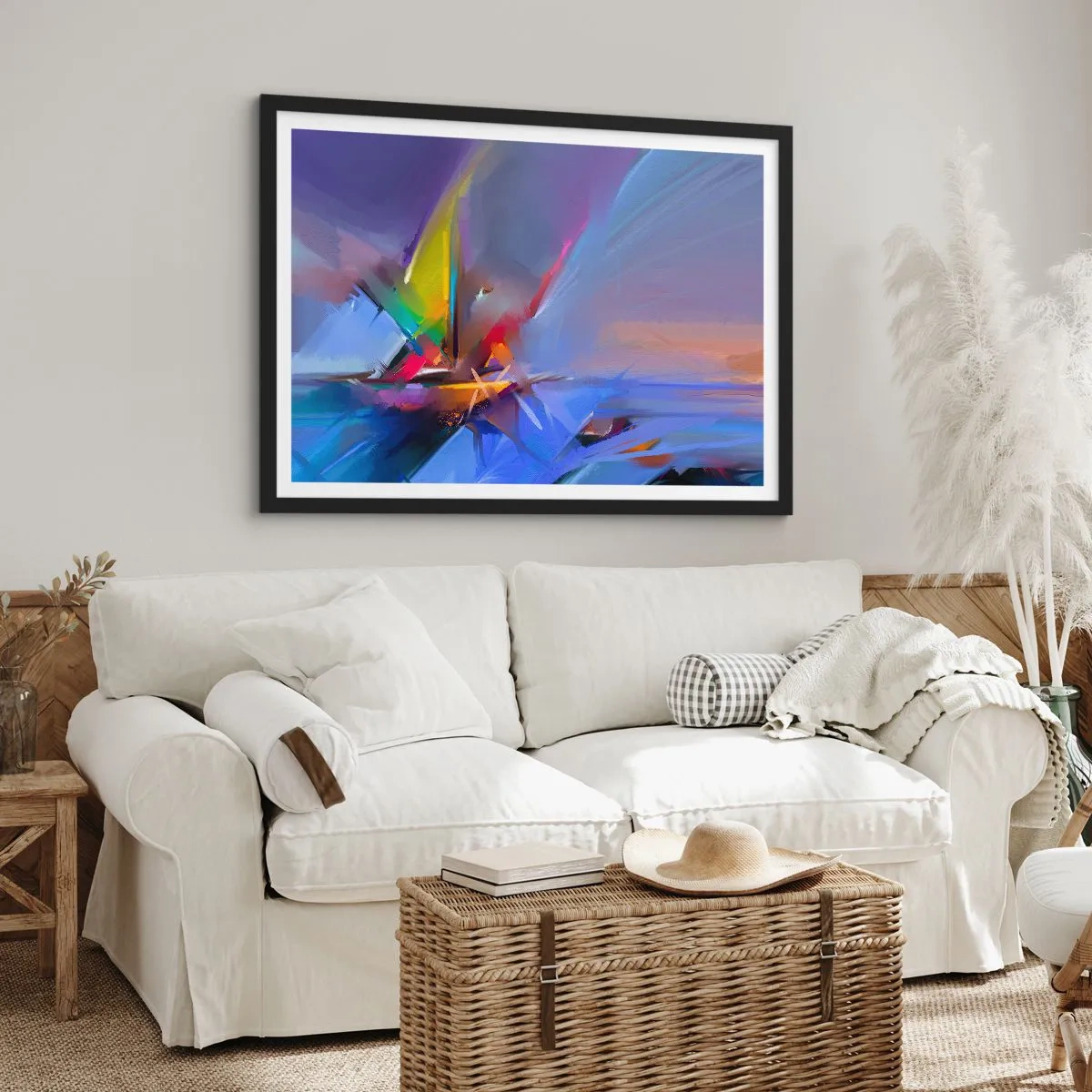 Poster in einem schwarzem Rahmen - Propeller wie ein Vogel - 40x30 cm