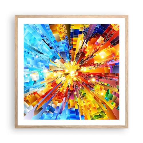 Poster in einem Rahmen aus heller Eiche - In Medienauflösung - 60x60 cm