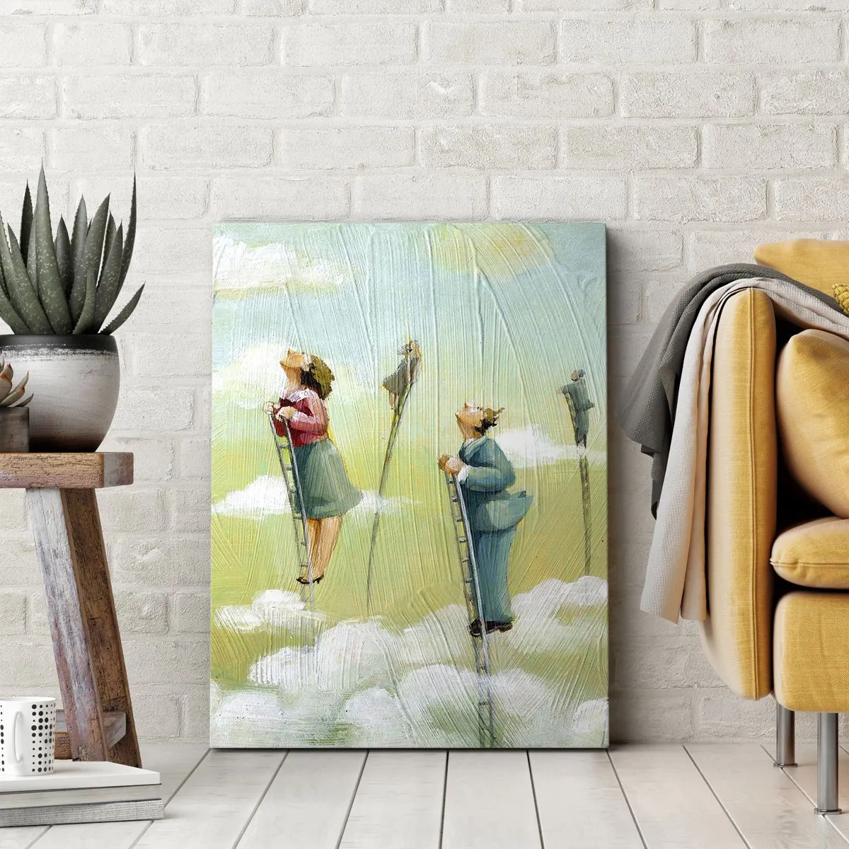 Bild auf Leinwand - Leinwandbild - Hinter deinem Traum - 45x80 cm