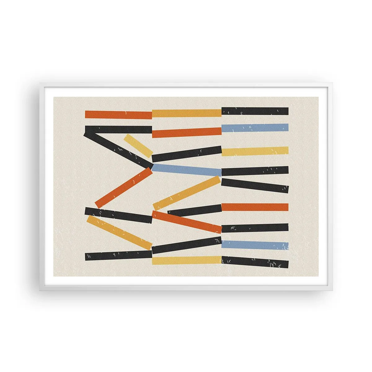 Poster in einem weißen Rahmen - Komposition auf der Ebene - 100x70 cm