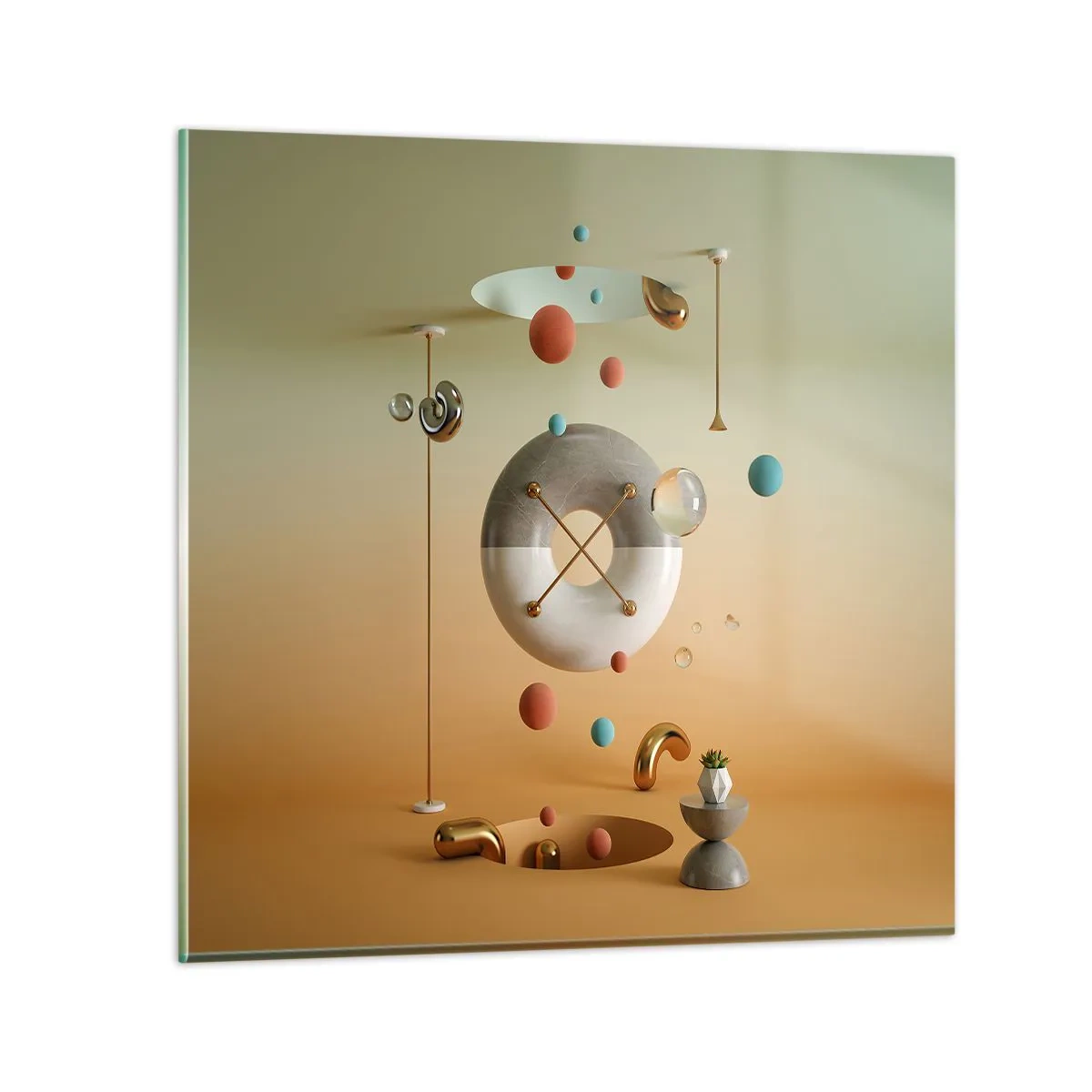 Glasbild - Bild auf glas - Alles kann passieren - 70x70 cm