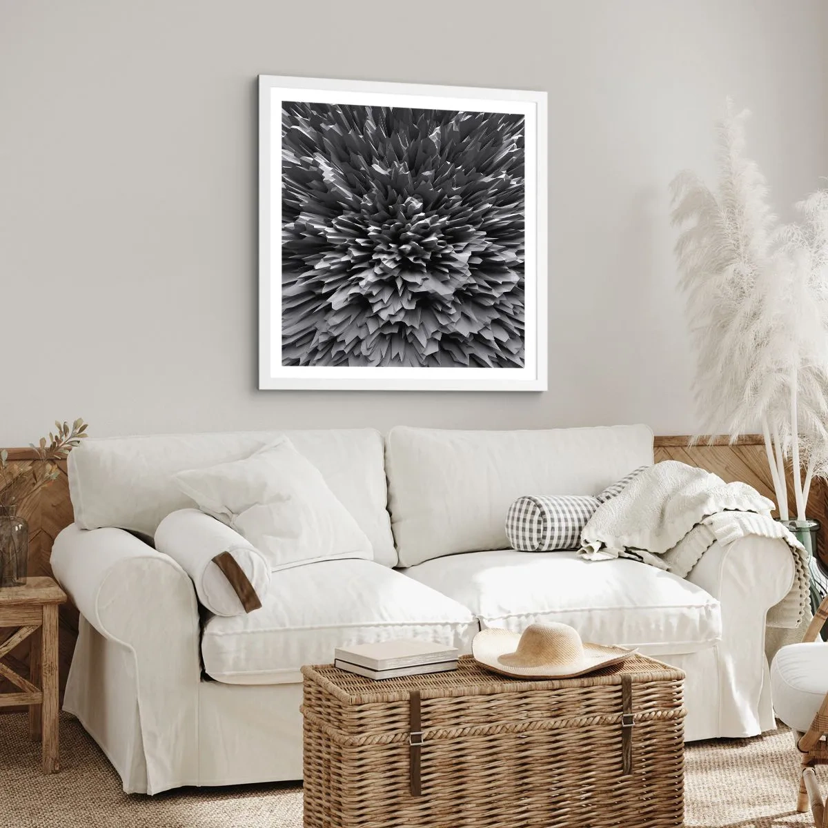 Poster in einem weißen Rahmen - Härter kann es nicht werden - 30x30 cm