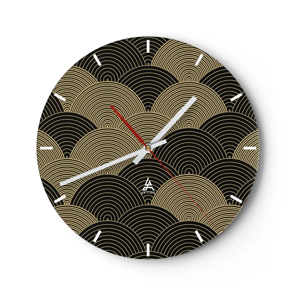 Wanduhr - Glasuhr - Einheit in der Vielfalt - 40x40 cm