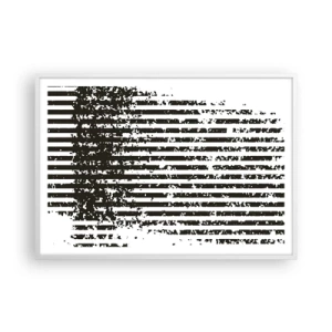 Poster in einem weißen Rahmen - Rhythmus und Rauschen - 100x70 cm