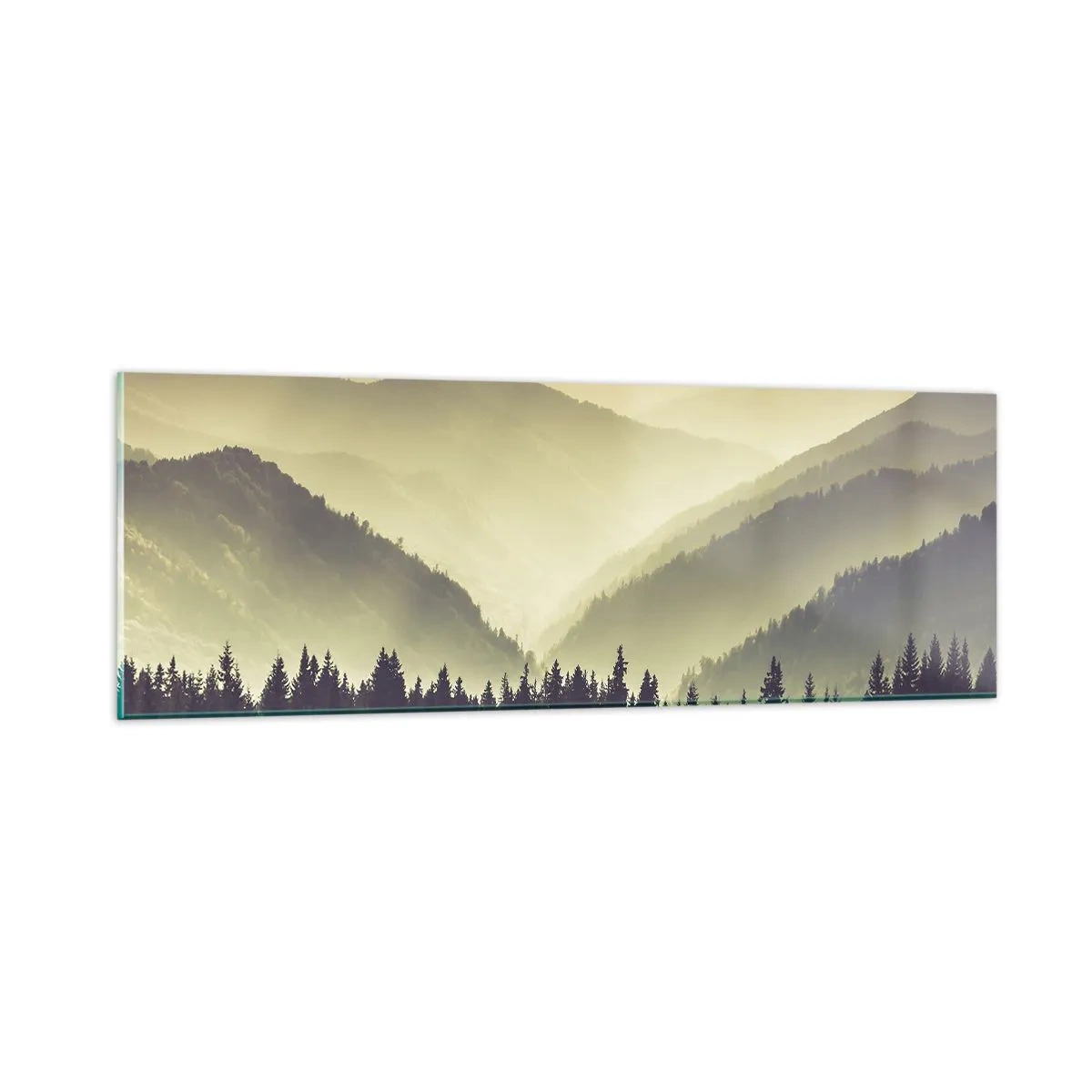 Glasbild - Bild auf glas - Hinter den sieben Bergen ... - 90x30 cm