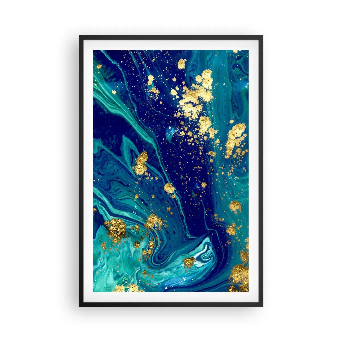 Poster in einem schwarzem Rahmen - Die Blütenblätter der Sonne - 61x91 cm