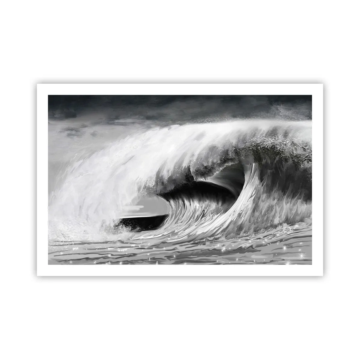 Poster - Wut des Ozeans - 91x61 cm
