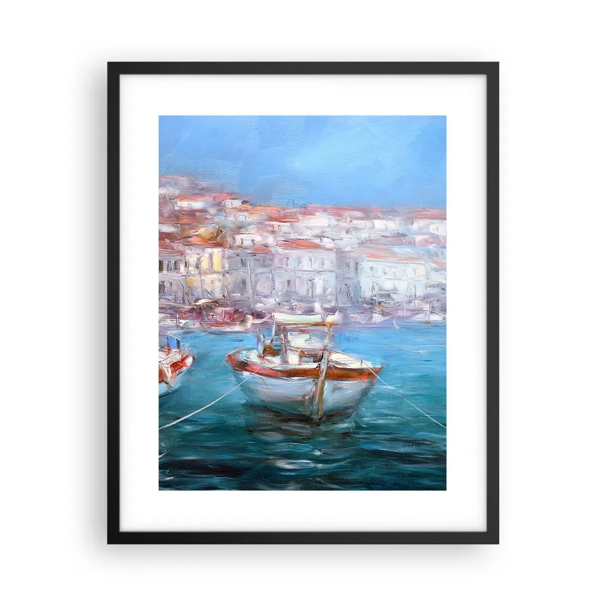 Poster in einem schwarzem Rahmen - Italienische Bucht - 40x50 cm