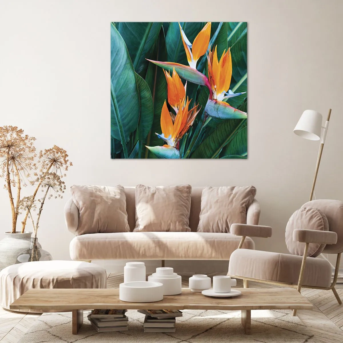 Bild auf Leinwand - Leinwandbild - Ist es eine Blume oder ist es ein Vogel? - 70x70 cm