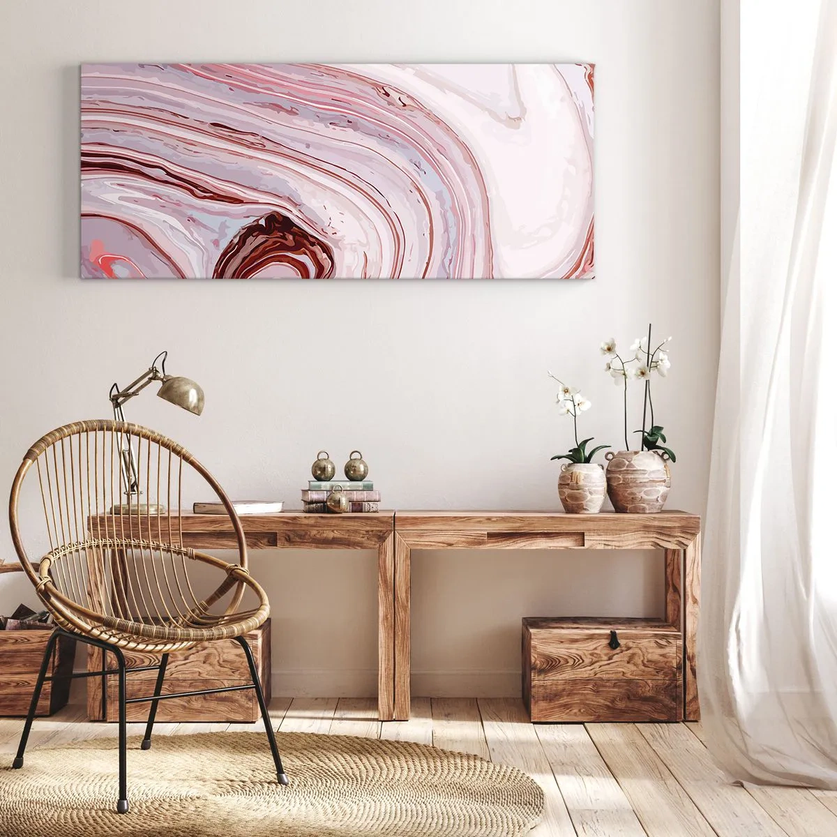 Bild auf Leinwand - Leinwandbild - Geradeaus, dann rechts runter - 90x30 cm