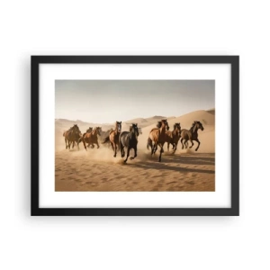 Poster in einem schwarzem Rahmen - Frei wie der Wind - 40x30 cm