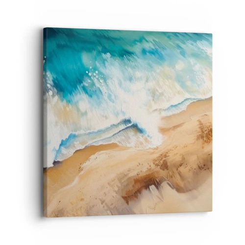 Bild auf Leinwand - Leinwandbild - Zurückkehrende Welle - 30x30 cm