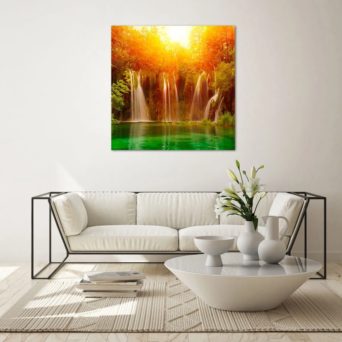 Glasbild - Bild auf glas - In der Sonne und im Schatten - 70x70 cm