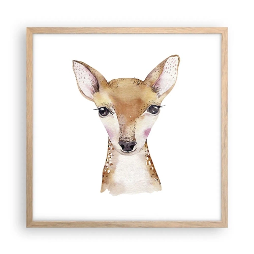 Poster in einem Rahmen aus heller Eiche - Die Natur der Unschuld - 50x50 cm