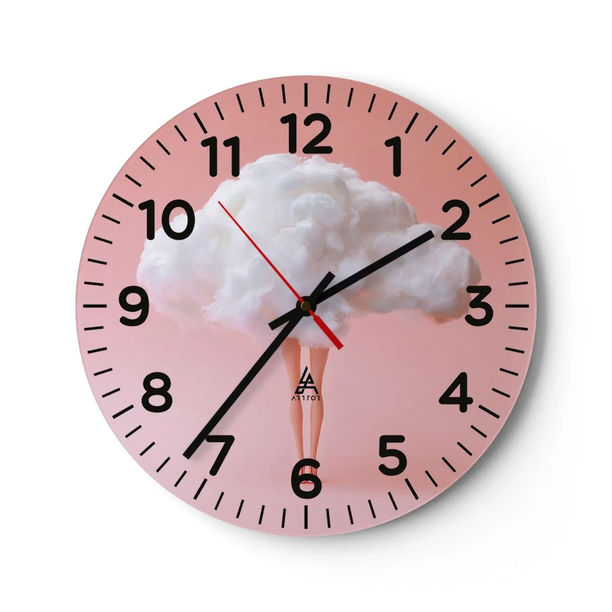 Wanduhr - Glasuhr - Süßes Versprechen - 30x30 cm