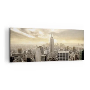 Bild auf Leinwand - Leinwandbild - New York aus Grau - 100x40 cm