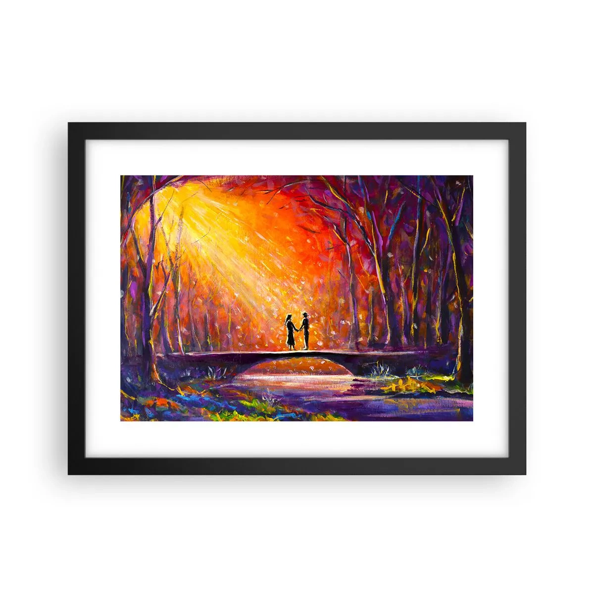 Poster in einem schwarzem Rahmen - Der Himmel liebt sie auch - 40x30 cm
