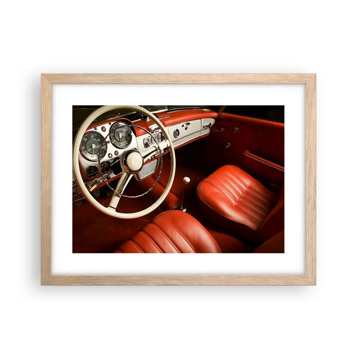 Poster in einem Rahmen aus heller Eiche - Luxus im Vintagestil - 40x30 cm