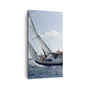 Bild auf Leinwand - Leinwandbild - Lass den Besseren sich durchsetzen - 45x80 cm