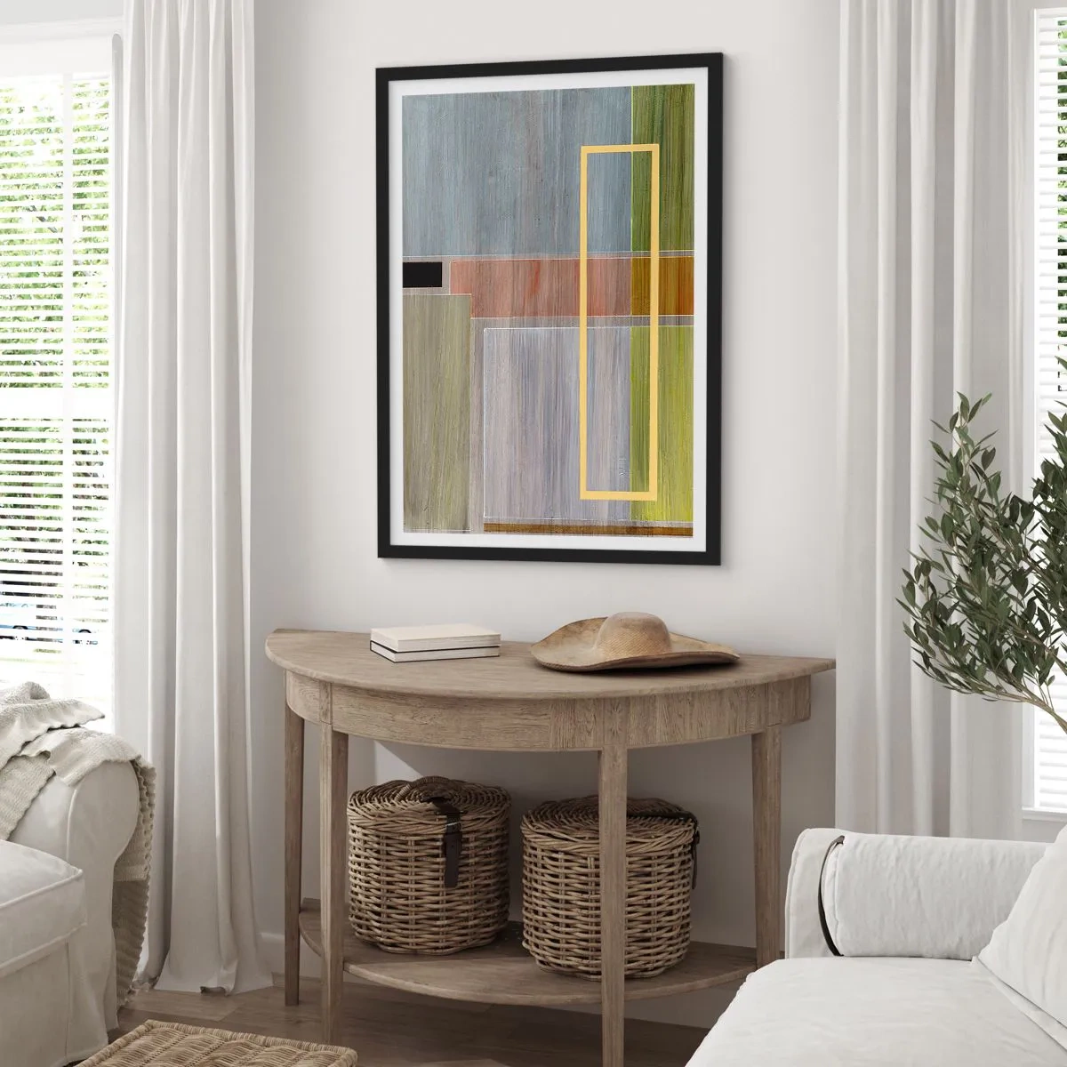 Poster in einem schwarzem Rahmen - Einfach und ruhig - 70x100 cm