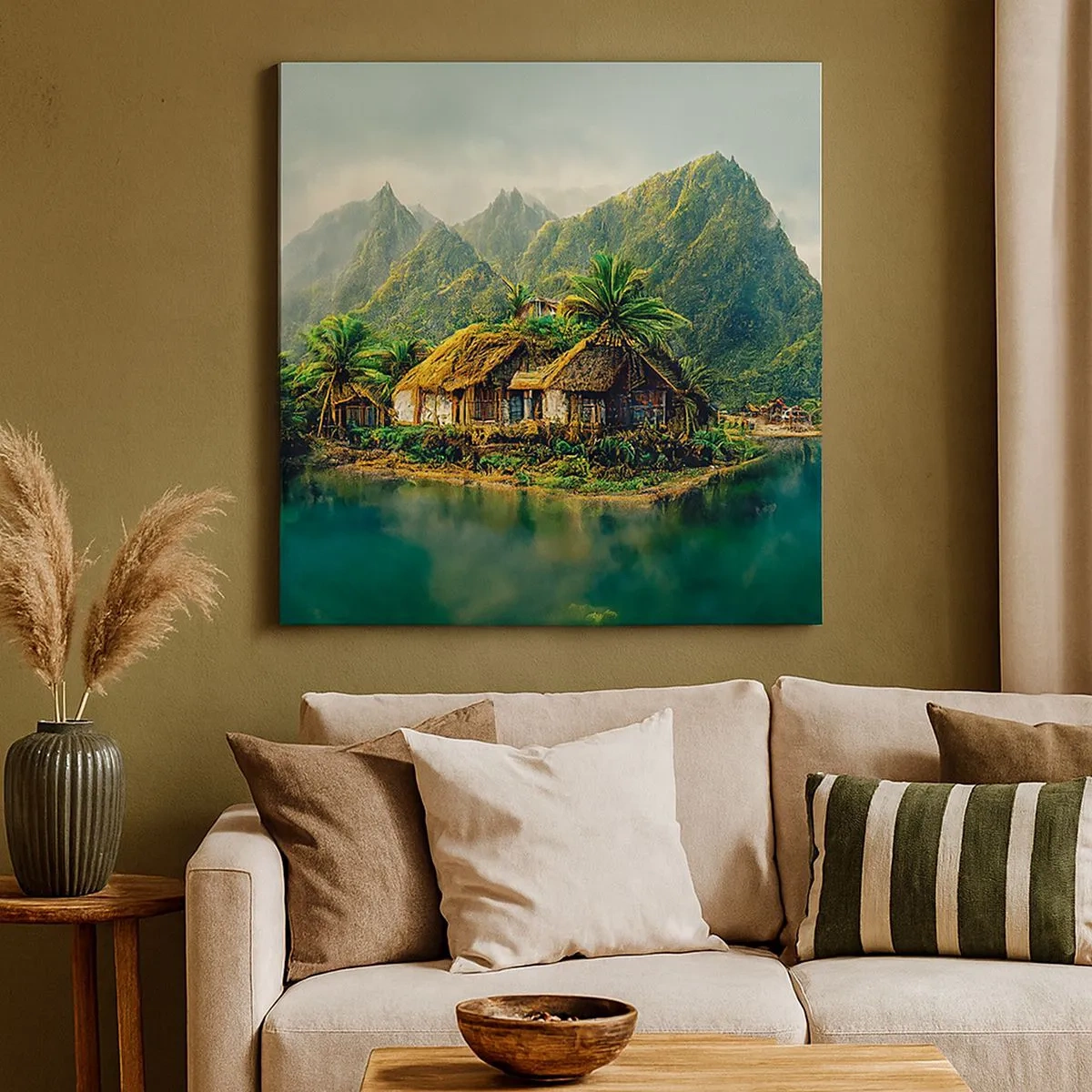 Bild auf Leinwand - Leinwandbild - Tropisches Paradies - 30x30 cm