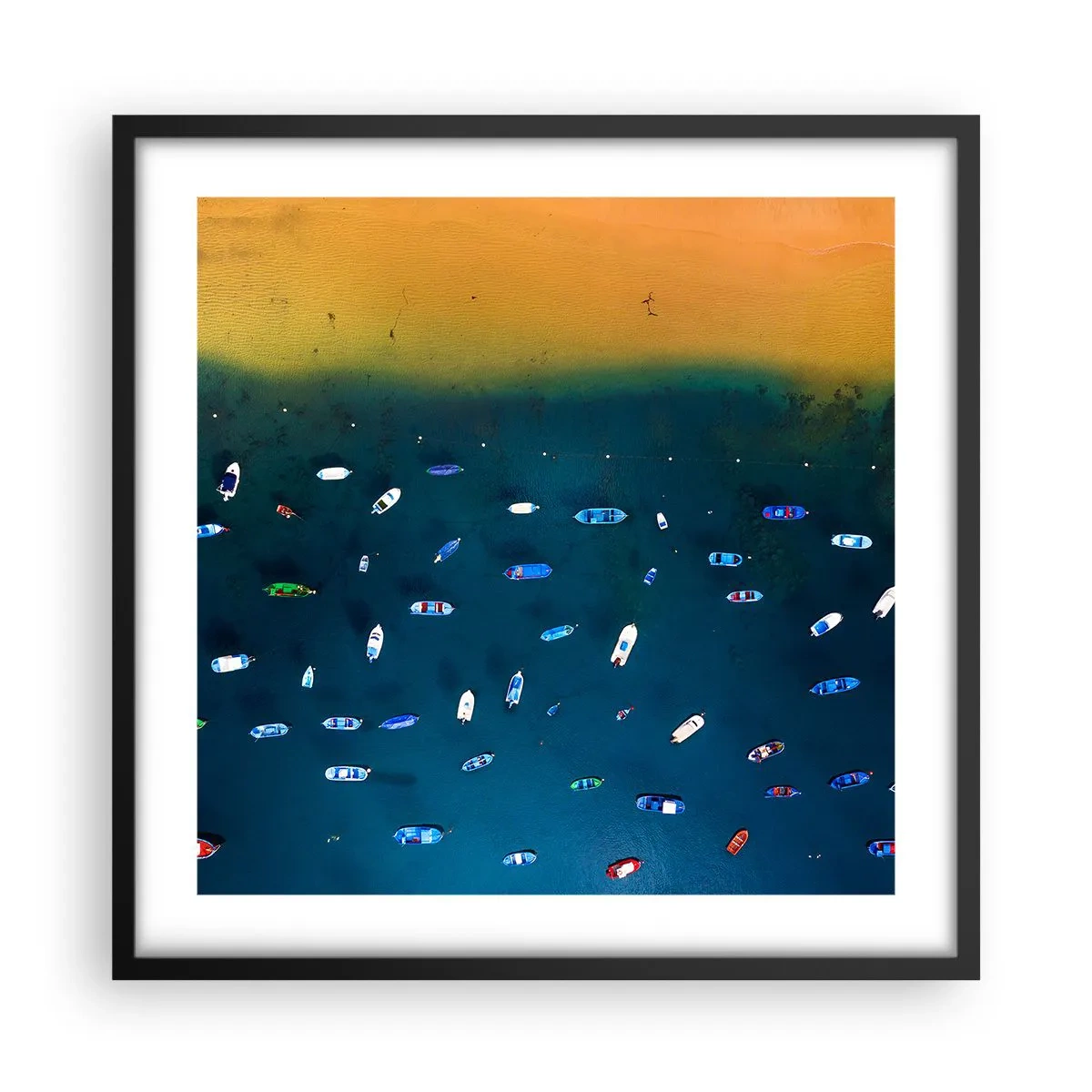 Poster in einem schwarzem Rahmen - Feiertagsspiel - 50x50 cm