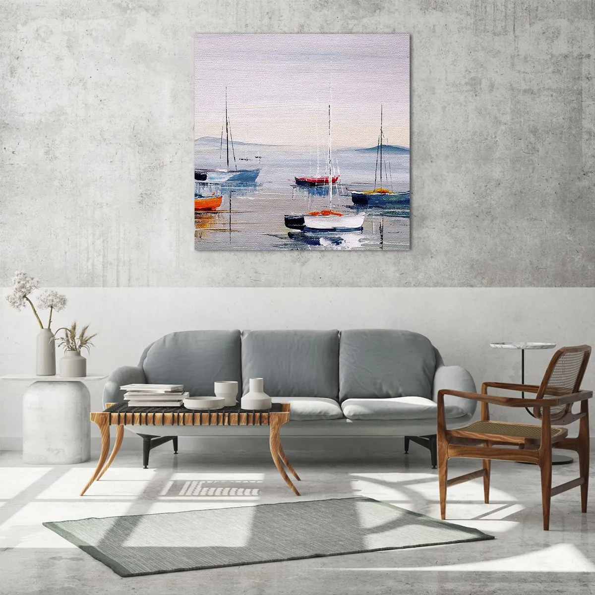 Glasbild - Bild auf glas - Wohlverdiente Ruhe - 70x70 cm