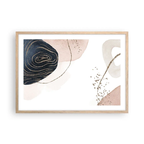 Poster in einem Rahmen aus heller Eiche - Alles fließt - 70x50 cm