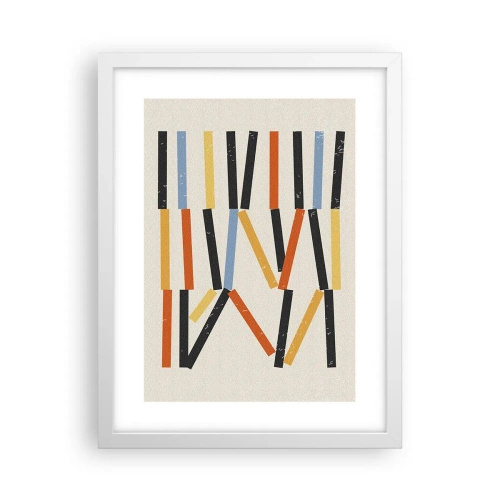 Poster in einem weißen Rahmen - Komposition auf der Ebene - 30x40 cm