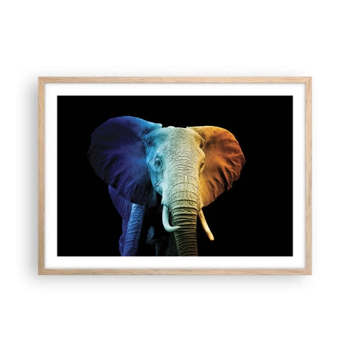 Poster in einem Rahmen aus heller Eiche - Exzentrisch, kein Verrückter - 70x50 cm