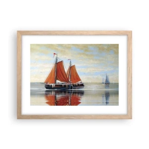 Poster in einem Rahmen aus heller Eiche - Hey, Segel, Matrose ... - 40x30 cm