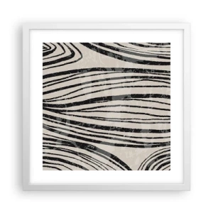 Poster in einem weißen Rahmen - Linienpool - 40x40 cm