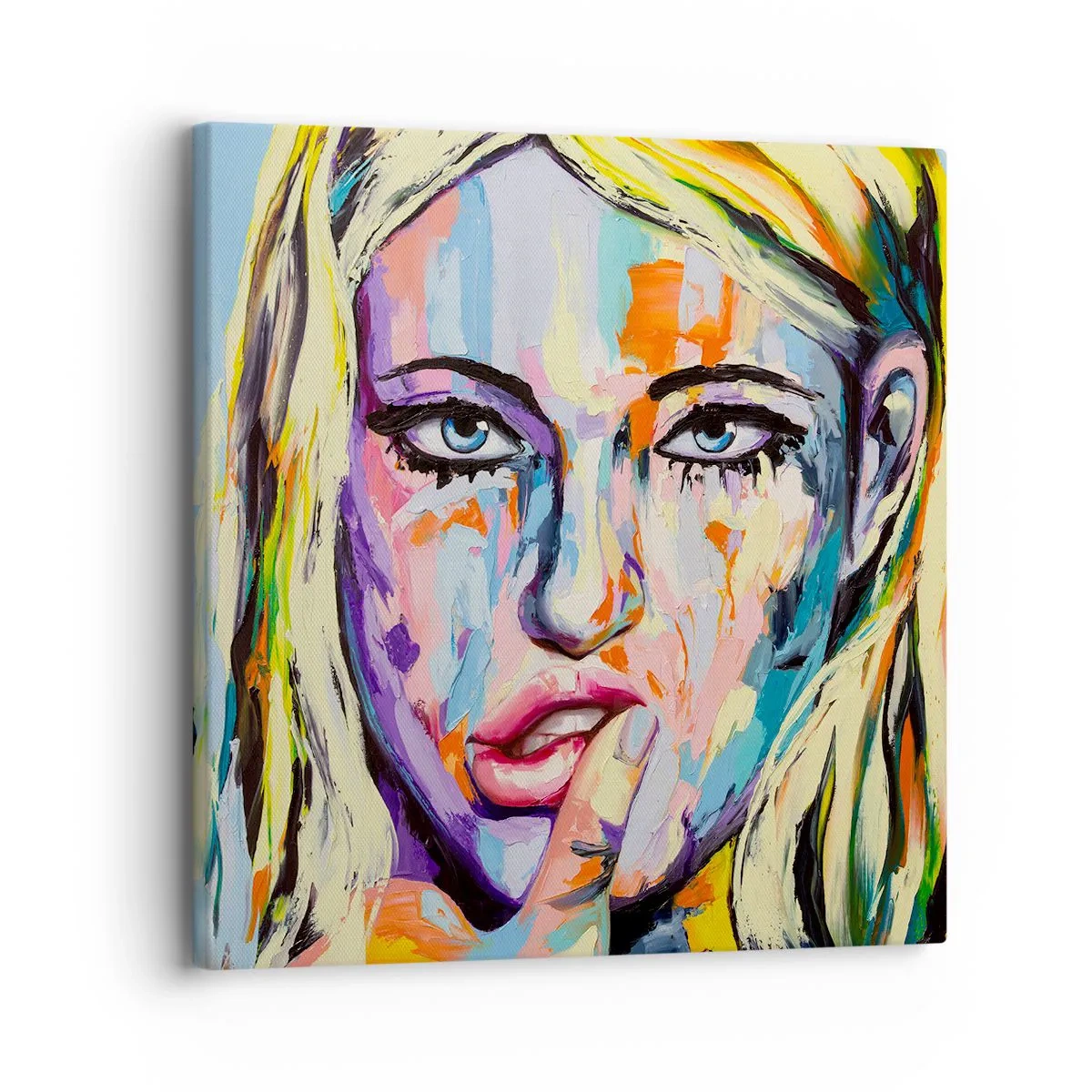 Bild auf Leinwand - Leinwandbild - Schau ihr direkt in die Augen - 30x30 cm