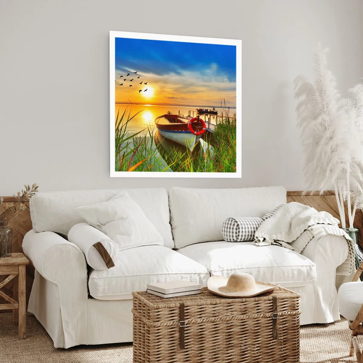 Poster - Die Kormorane fliegen schon weg - 40x40 cm