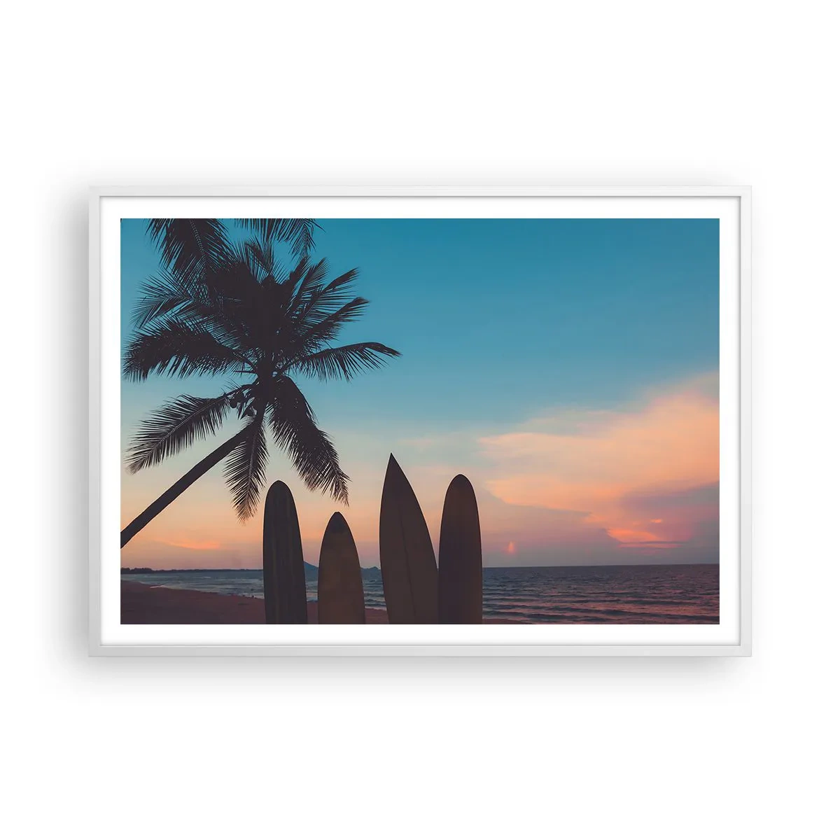 Poster in einem weißen Rahmen - Morgen wird es auch lustig - 100x70 cm