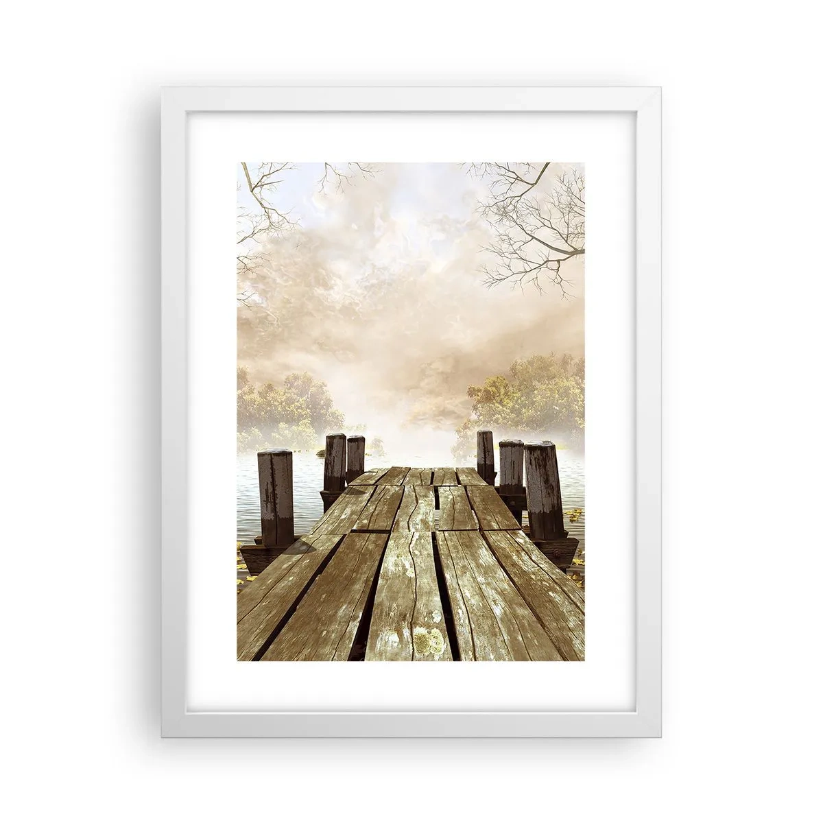 Poster in einem weißen Rahmen - Die milde Traurigkeit des Herbstes - 30x40 cm